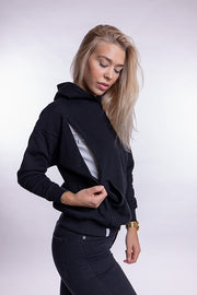 Stillhoodie Schwarz